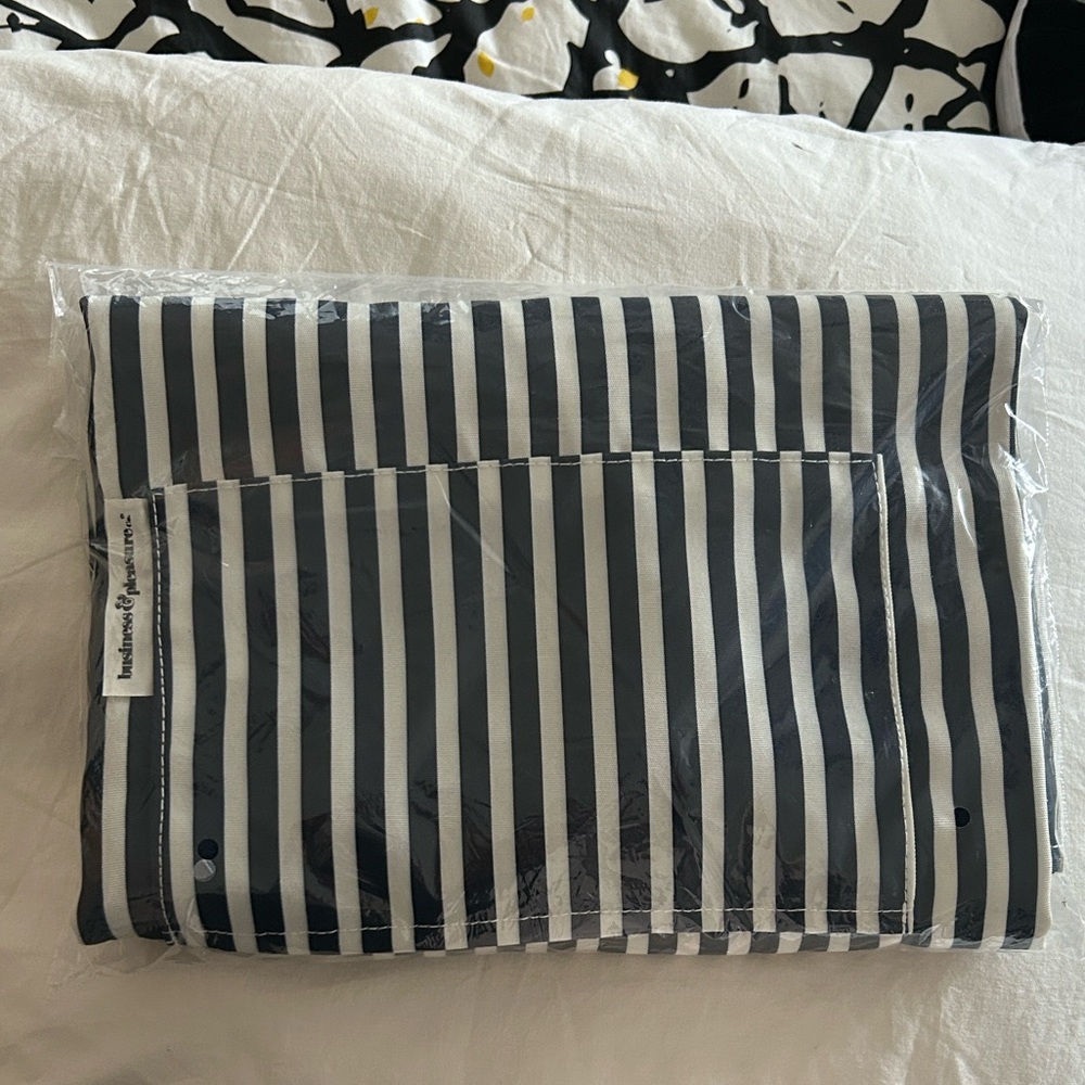 New Navy and White Striped Apron